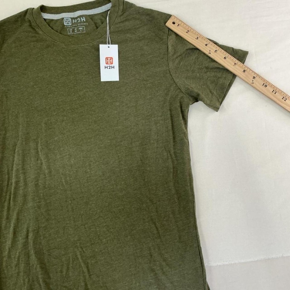 Classic H2H olive green crew neck t-shirt - Picture 3 of 5